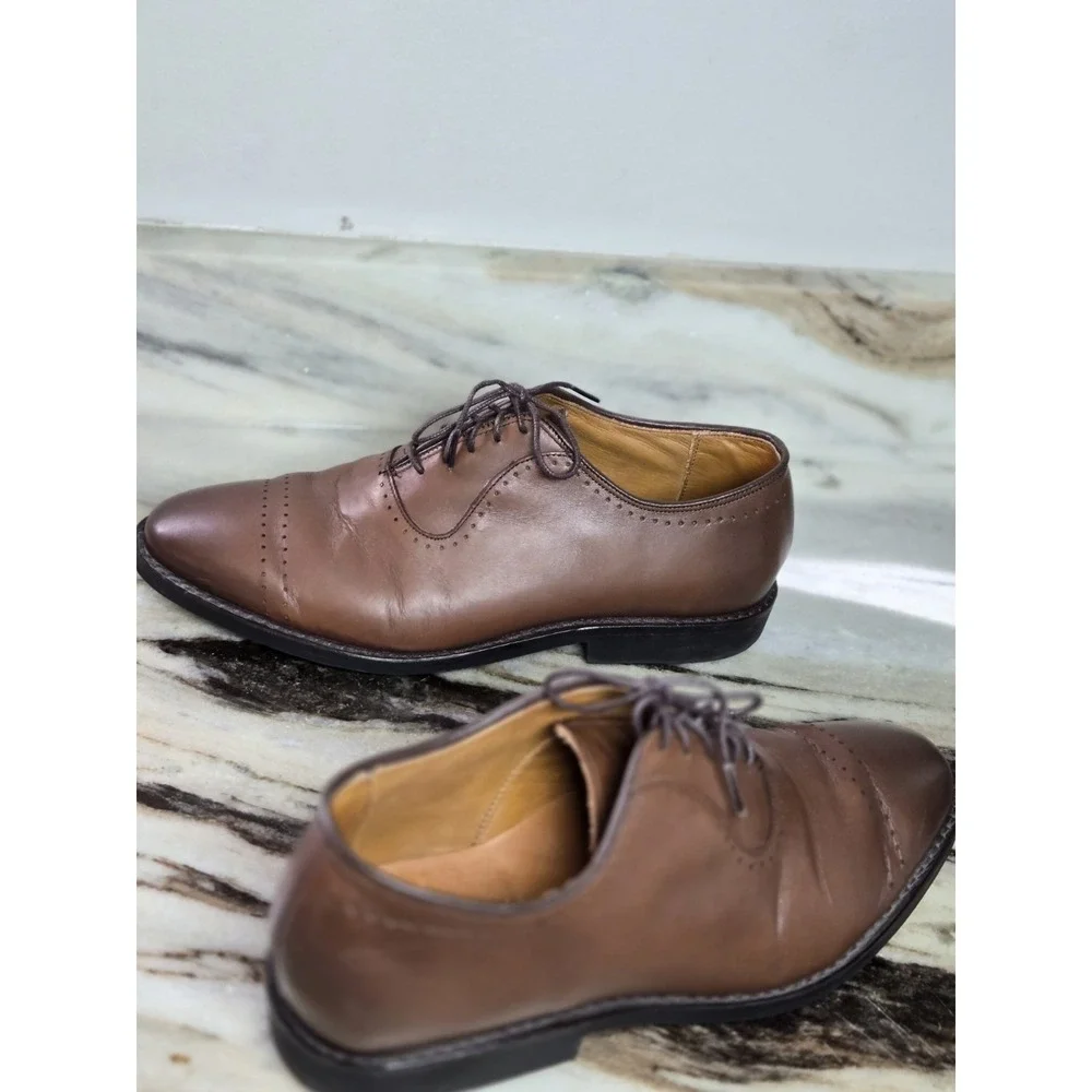 Allen Edmonds Port Washington Cap Toe 9.5‎ 3E Casual Preppy Travel Work Office